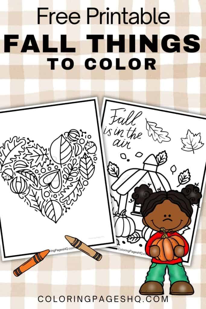 fall things to color pinterest image
