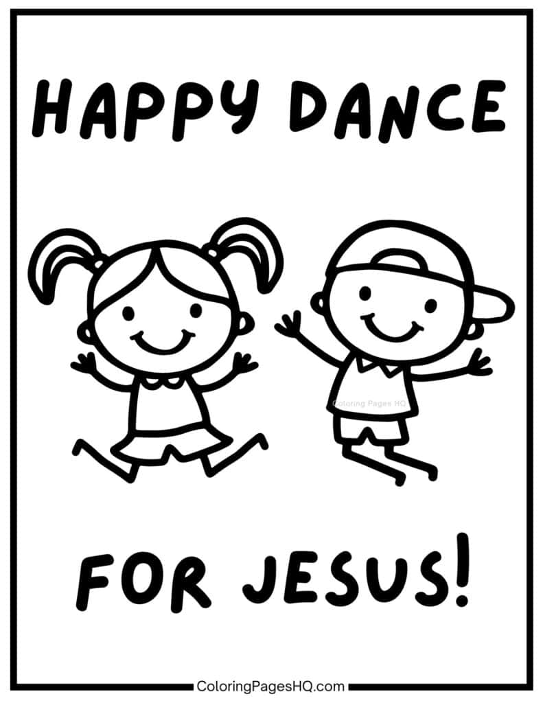 Boy and girl dancing for Jesus