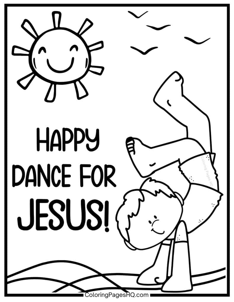 Dancing for Jesus on the beach