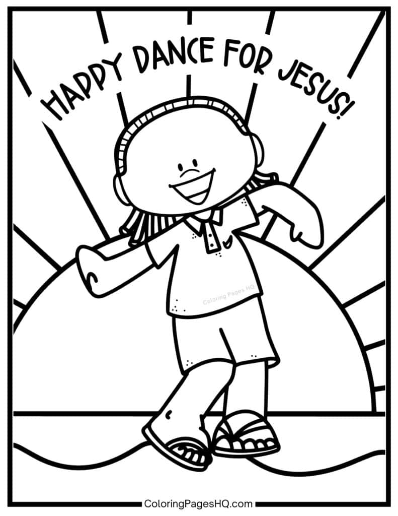 Dancing girl dancing for Jesus
