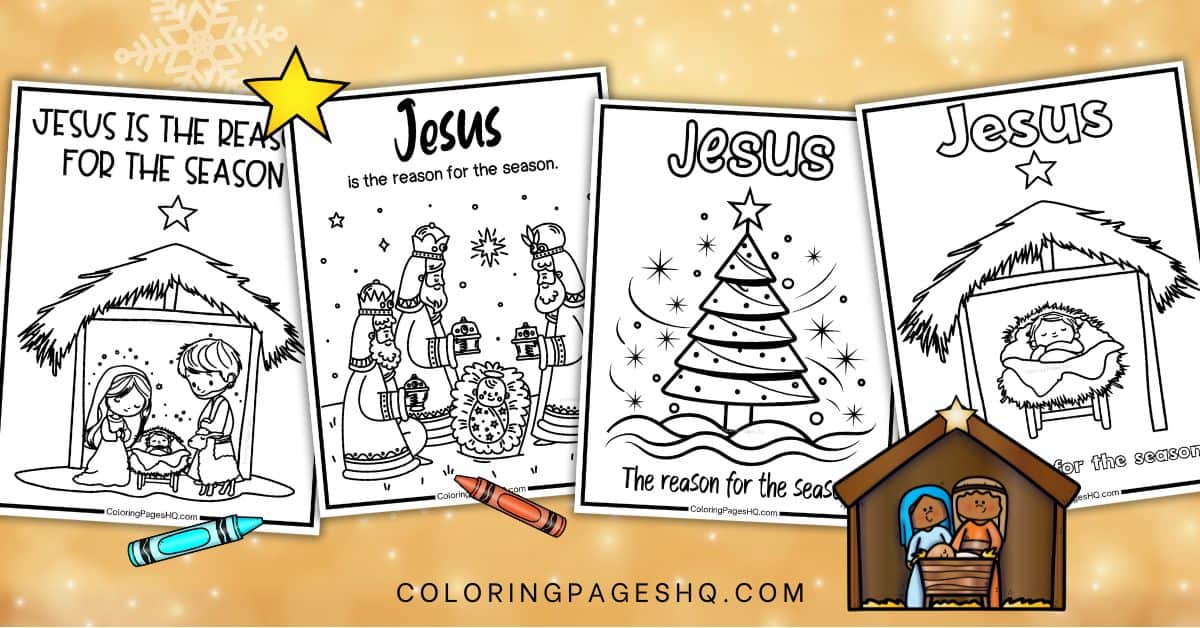 Jesus is the reason coloring pages featured image