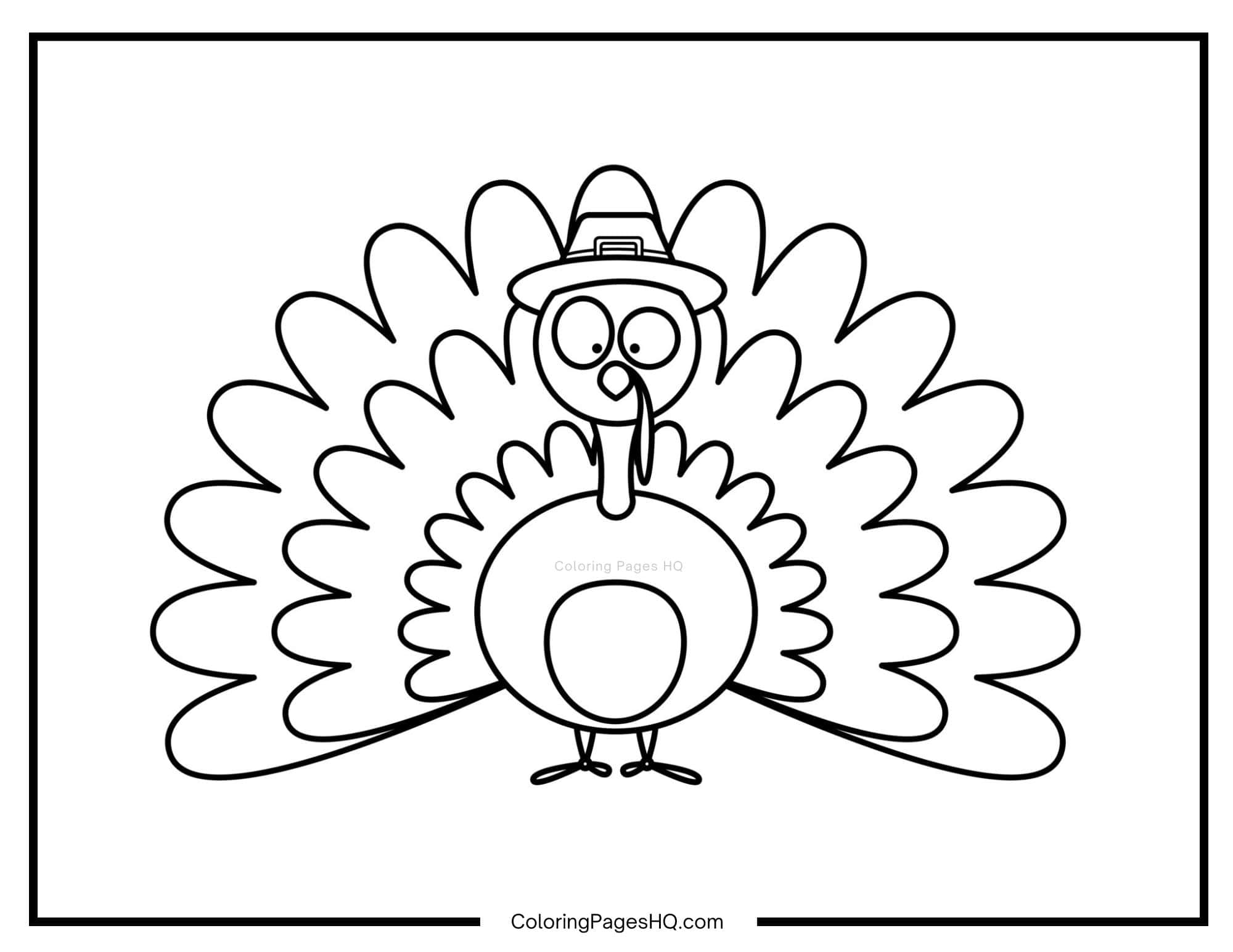 Cute Thanksgiving Turkey Coloring Pages (Free PDF Printables ...