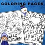 December coloring pages pinterest image