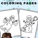 snowman coloring pages pinterest image