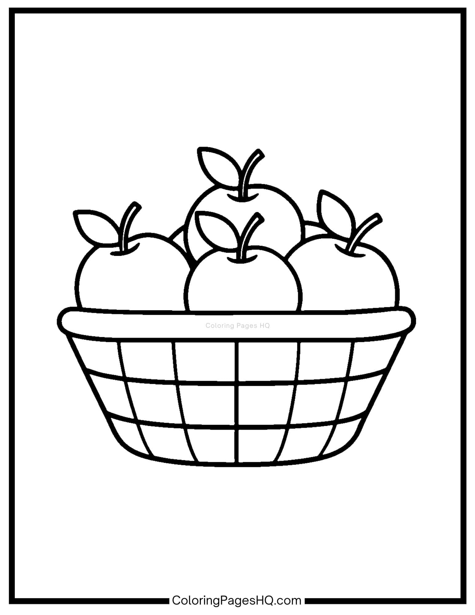 Cute Apple Coloring Pages (Free PDF Printables) - Coloring Pages HQ