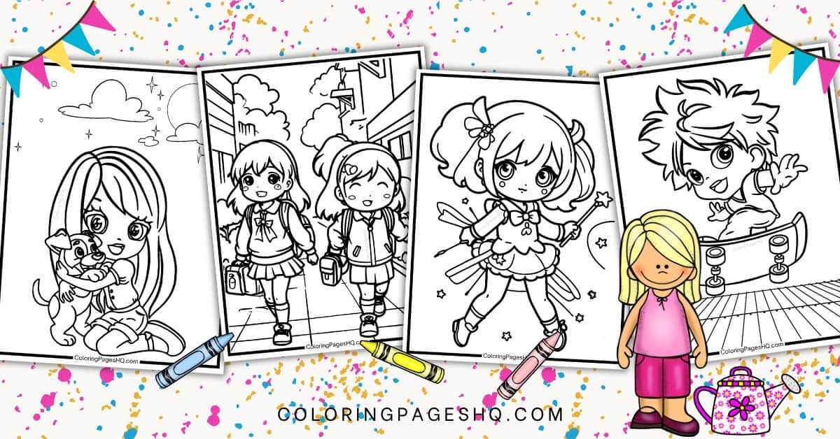 anime coloring pages featured image
