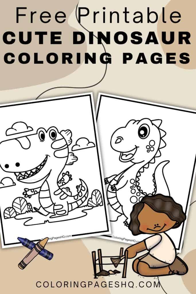cute dinosaur coloring pages pinterest image
