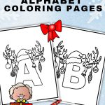 Christmas alphabet coloring pages pinterest image