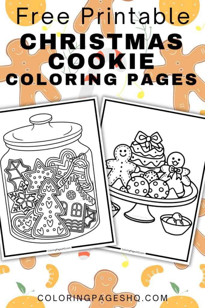 Christmas cookie coloring pages pinterest image