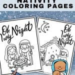 Oh Holy NIght nativity scene coloring pages pinterest image