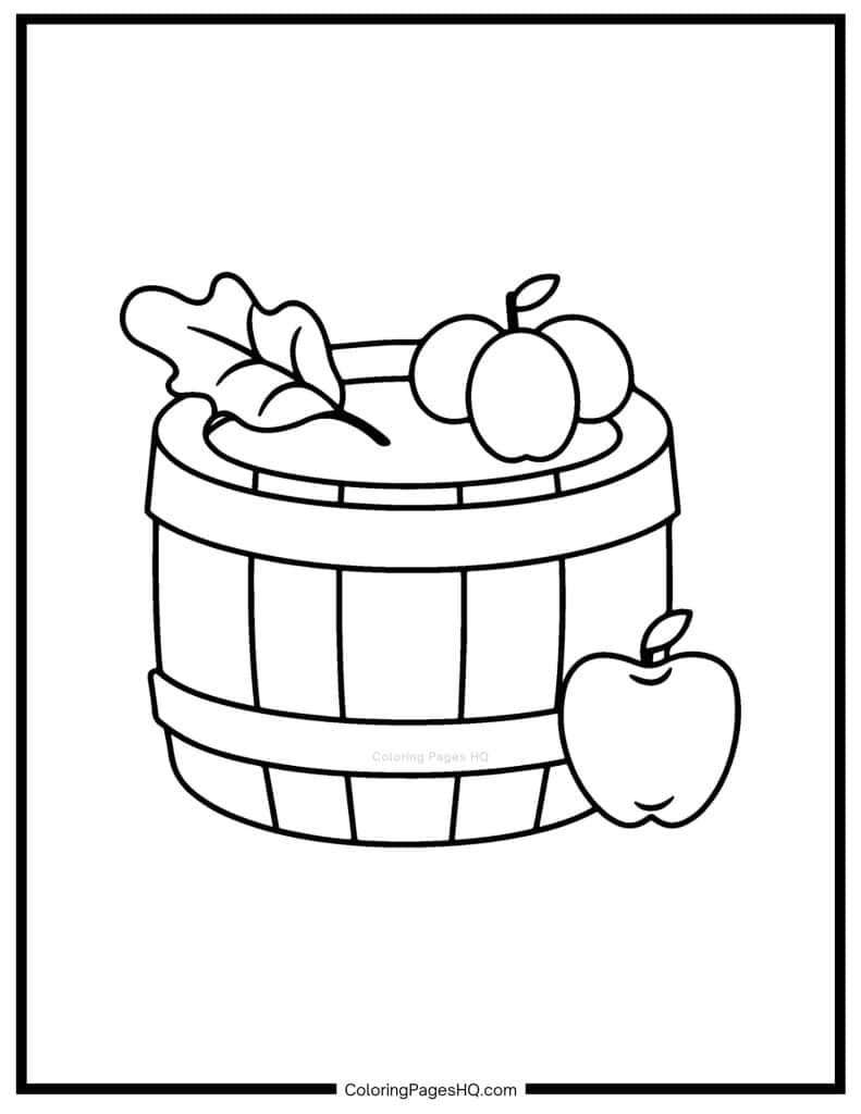 Simple Thanksgiving harvest coloring page