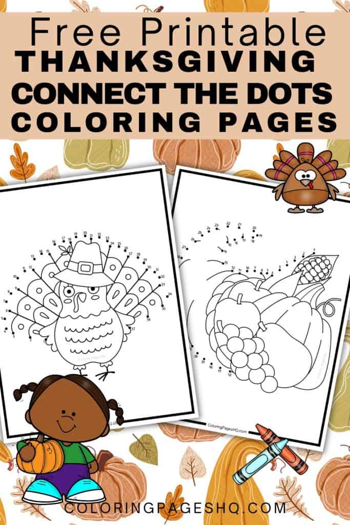 Thanksgiving connect the dots coloring pages pinterest image