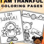 fall I am thankful coloring pages pinterest image