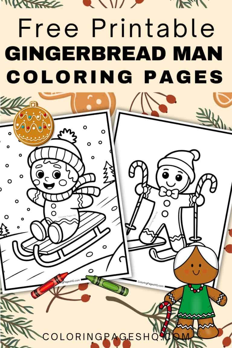 Gingerbread Man Coloring Pages (Free PDF Printables) - Coloring Pages HQ