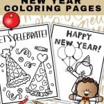 happy new year coloring pages pinterest image