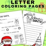 dear santa letter coloring pages pinterest image