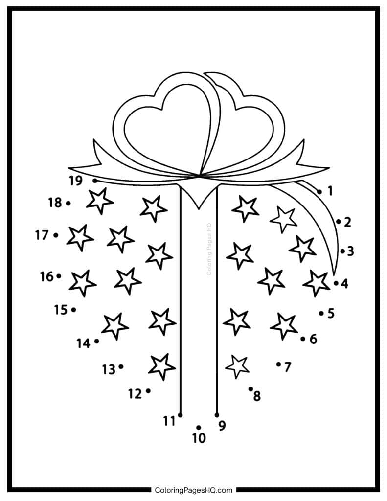 Valentine's heart dot to dot