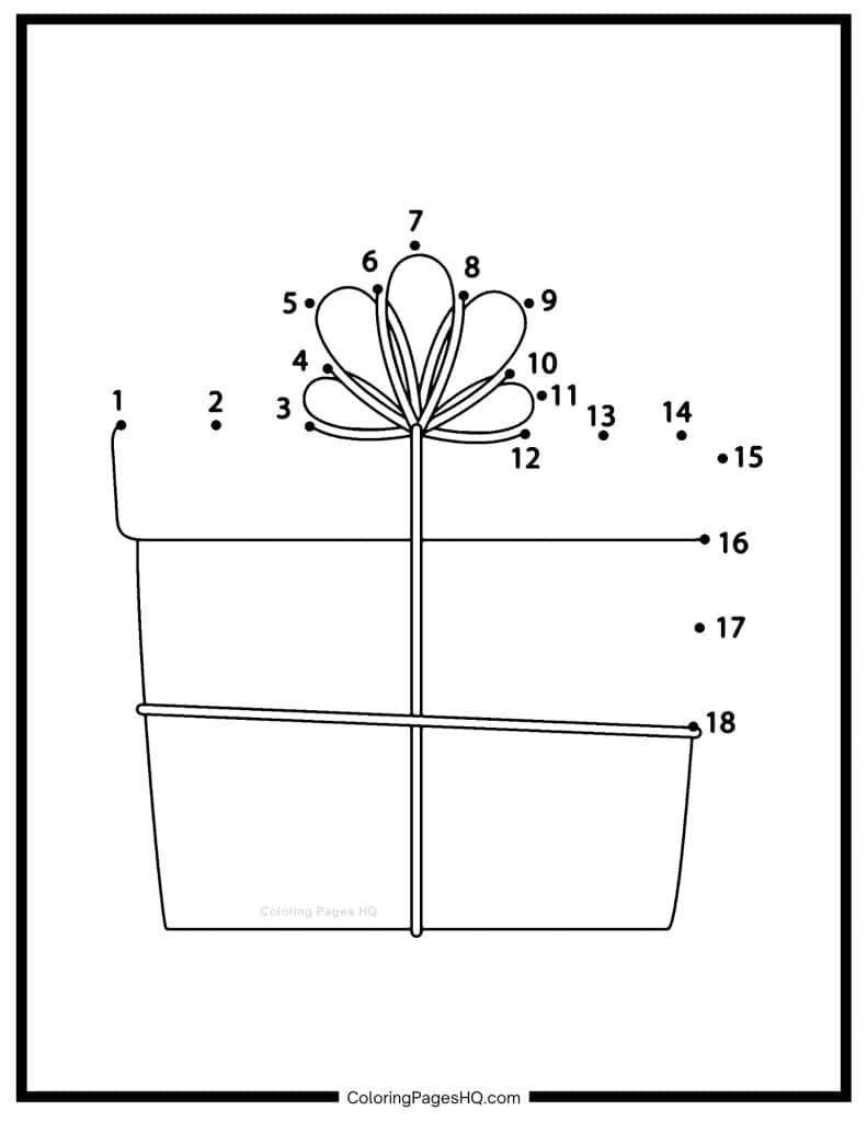 Valentine gift connect the dots activity
