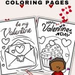Valentine;s day coloring pinterest image